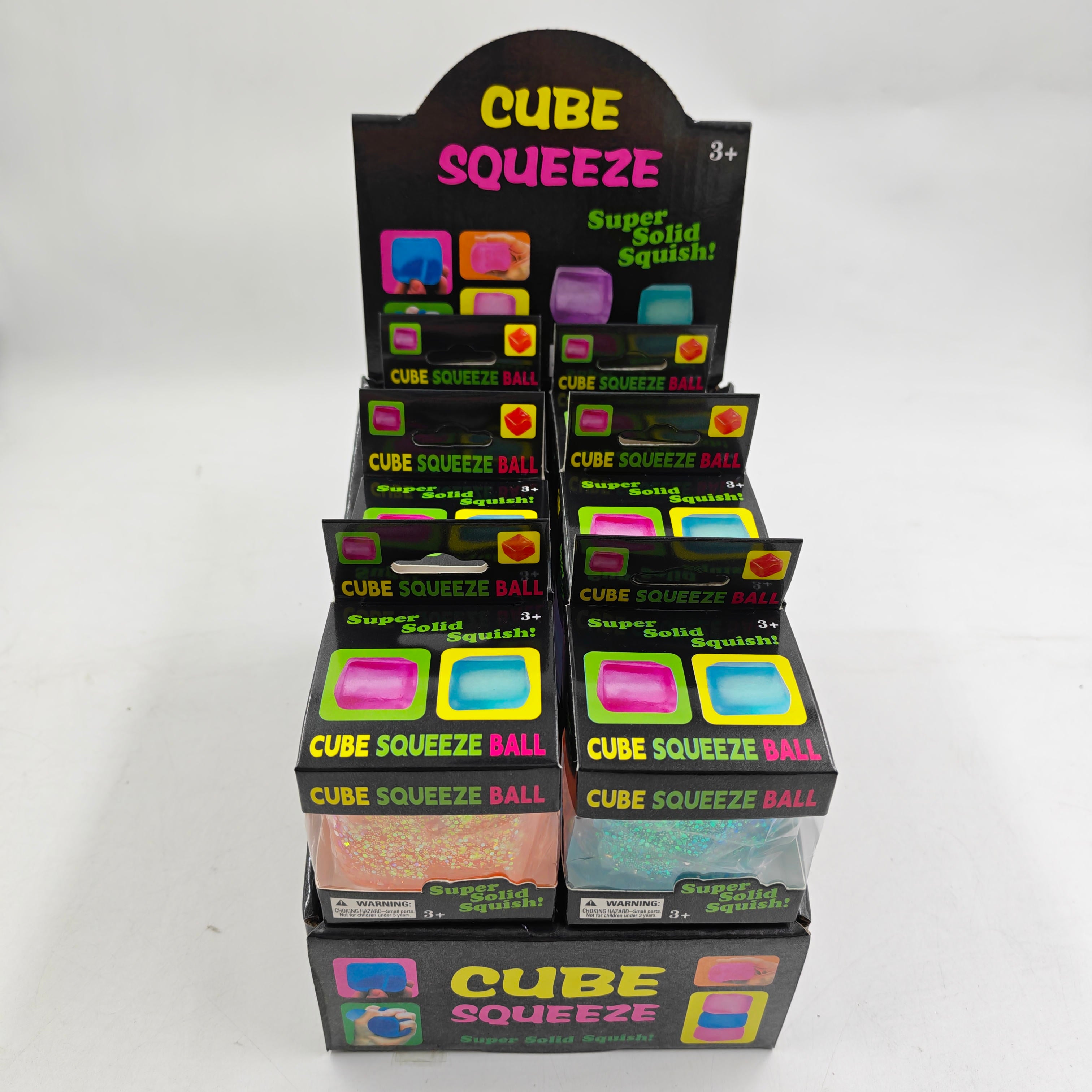 Glittery NeeDoh Squishy Cube Stress Relief Puzzle Fidget Toy