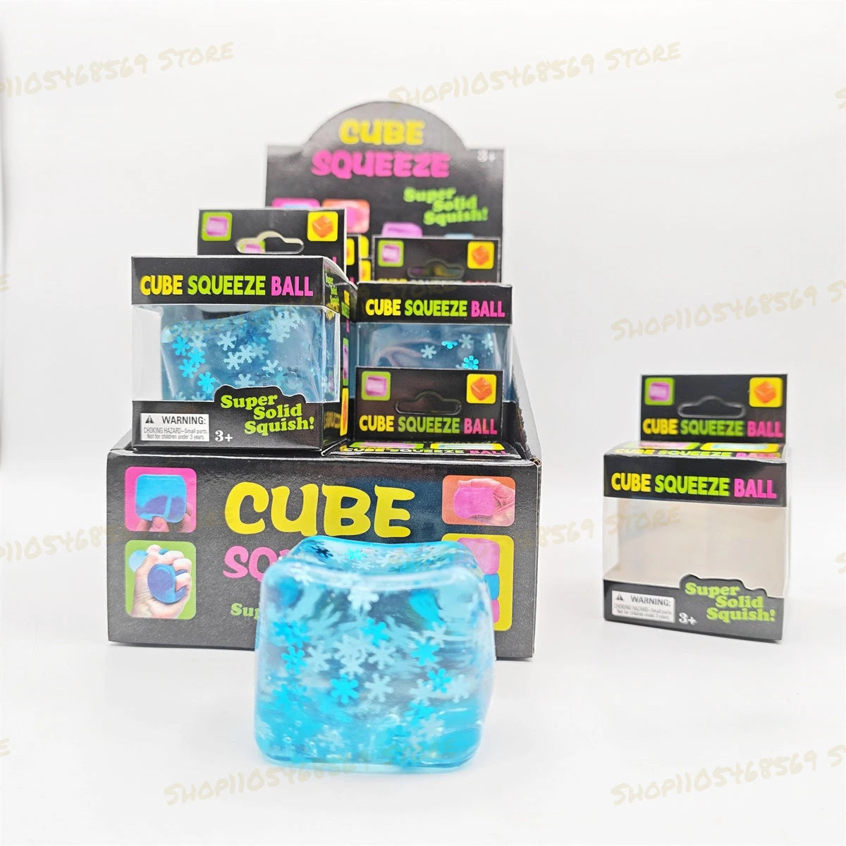 Glittery NeeDoh Squishy Cube Stress Relief Puzzle Fidget Toy